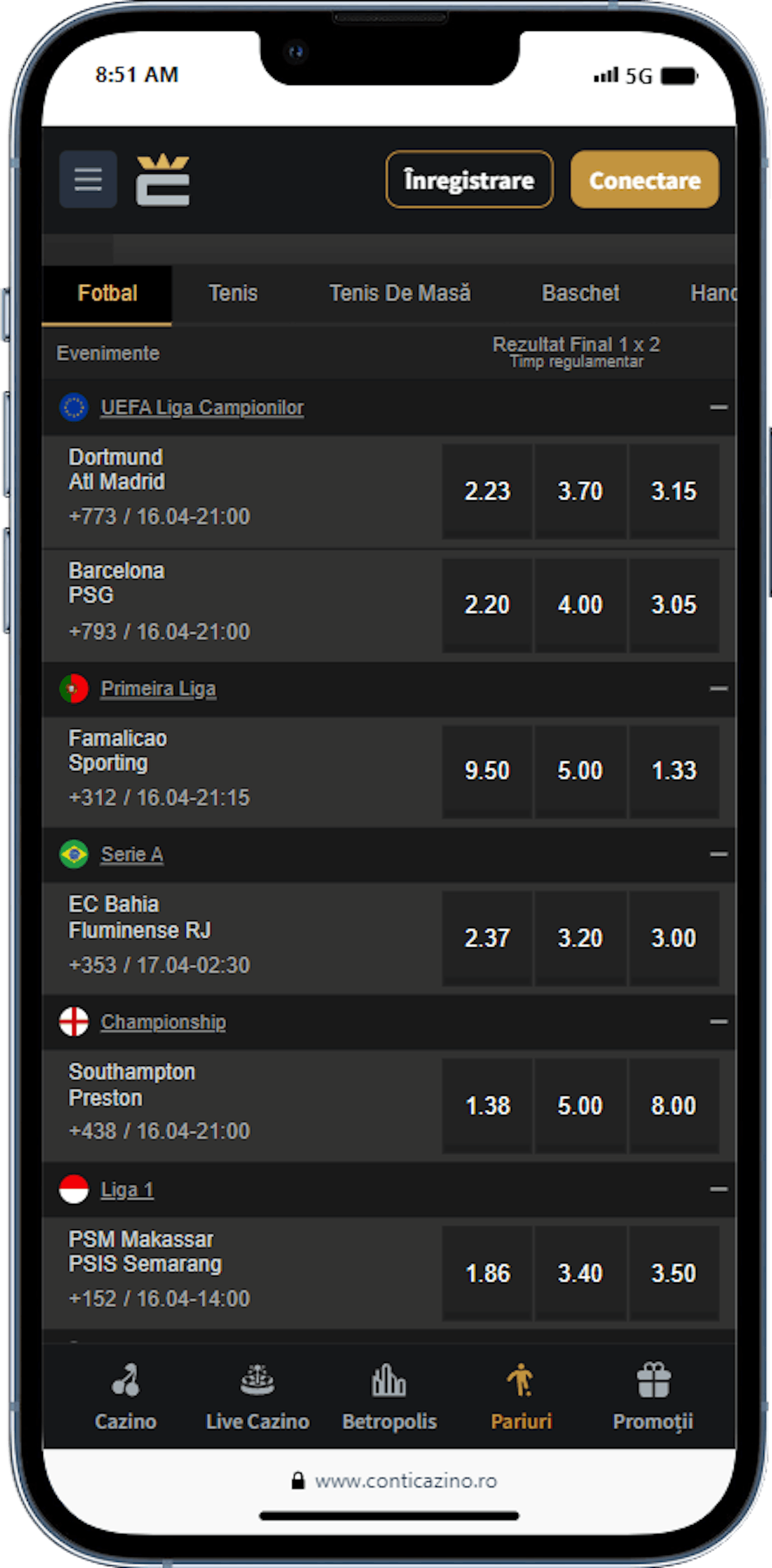 Conti Pariuri Oferta