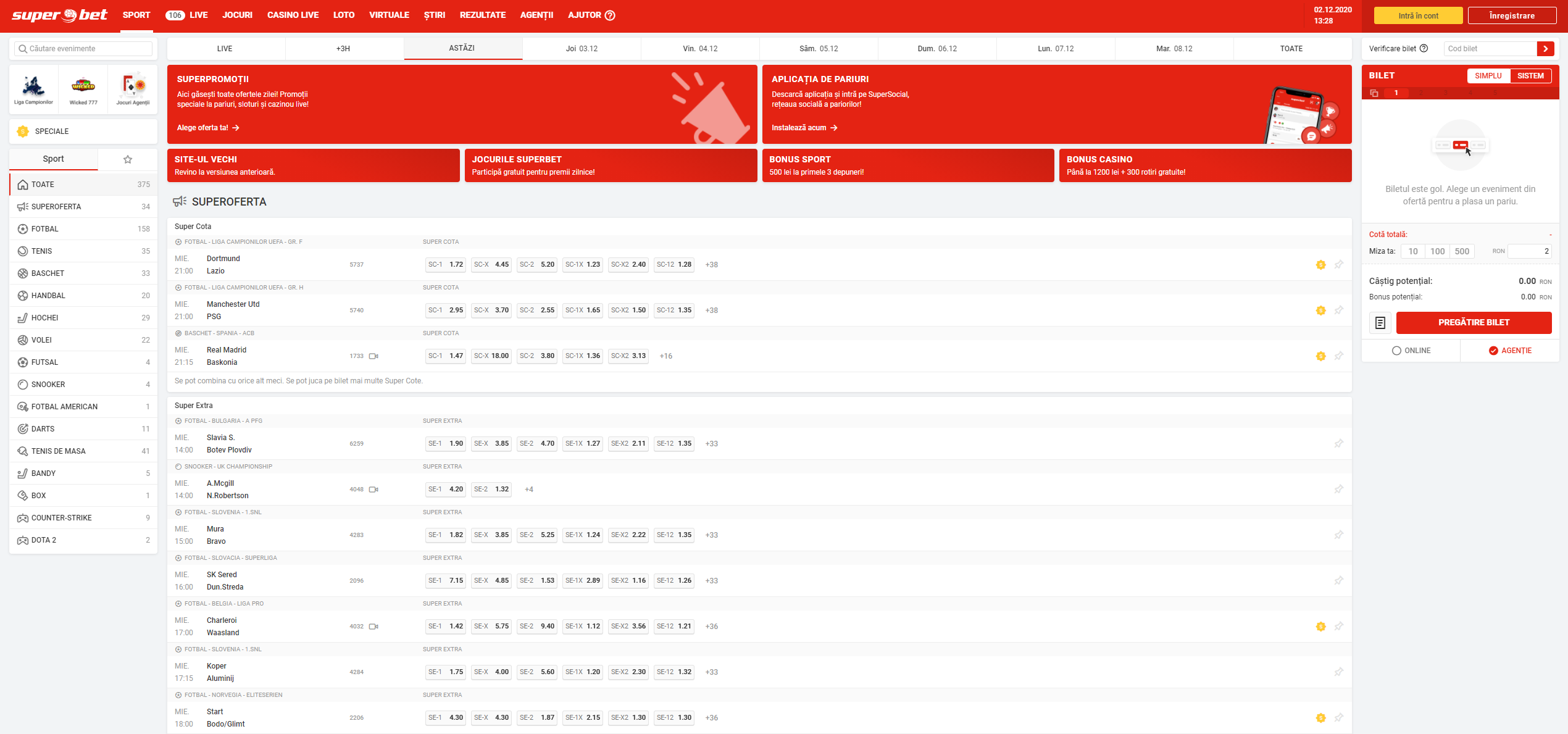 Superbet Pariuri Bonus De PanÄ La 1200 Lei Feb 2021