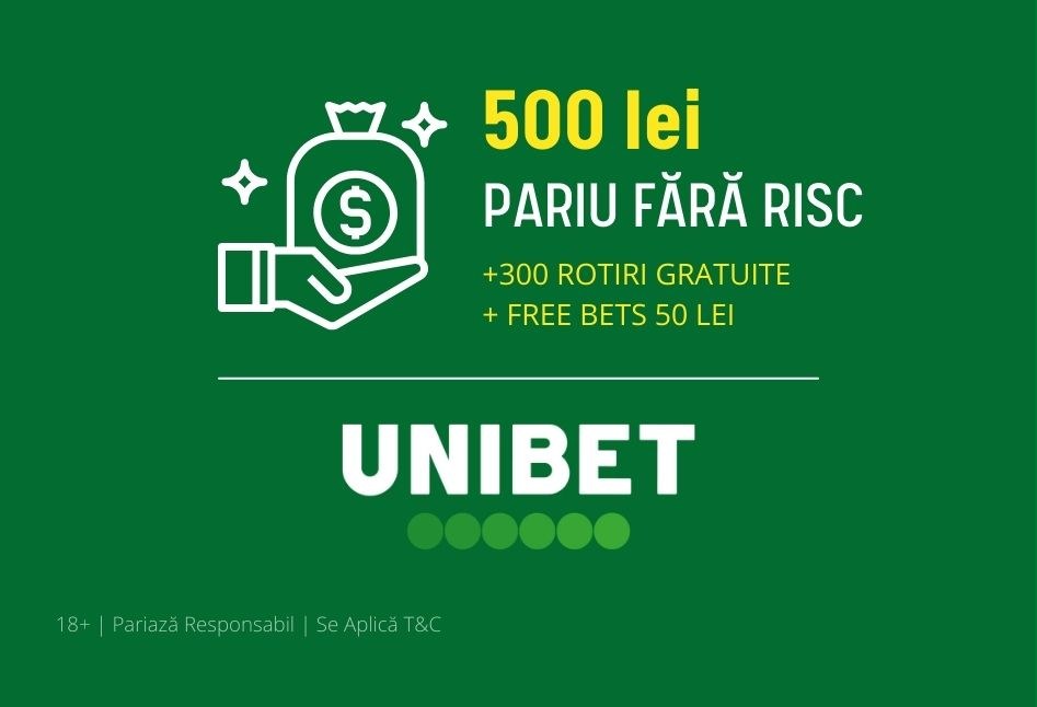 Unibet pariu fara risc 500 lei
